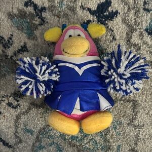 Club Penguin Pink and Blue Cheerleader Plush Toy